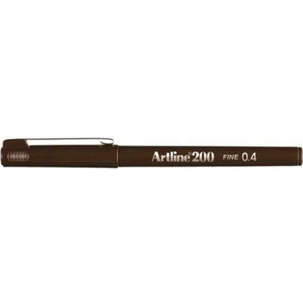 Artline Fineliner 200 - forstrket fiber Spids - 0,4 mm - mrkebrun