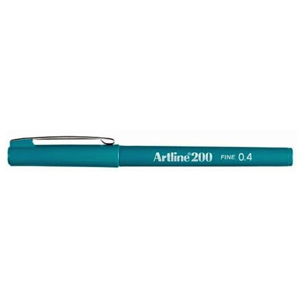 Artline Fineliner 200 - forstrket fiber Spids - 0,4 mm - mrkegrn