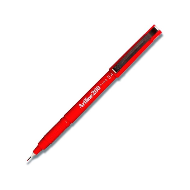 Artline Fineliner 200 - forstrket fiber Spids - 0,4 mm - mrkerd