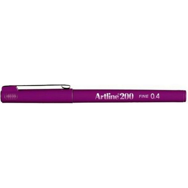 Artline Fineliner 200 - forstrket fiber Spids - 0,4 mm - lilla