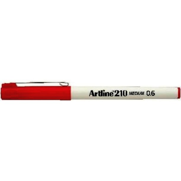 Artline Fineliner 210 - forstrket fiber Spids - 0,6 mm - rd