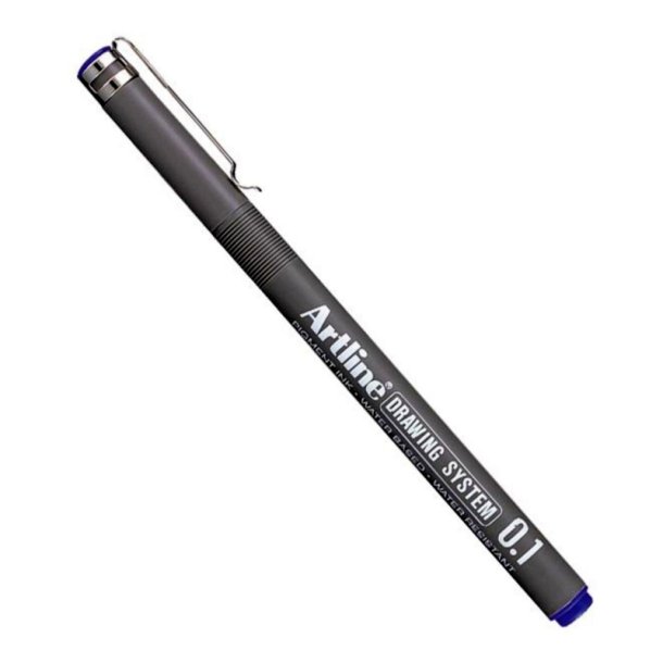 Artline Drawing System - tegnepen - Fibre Spids - 0,1 mm - sort