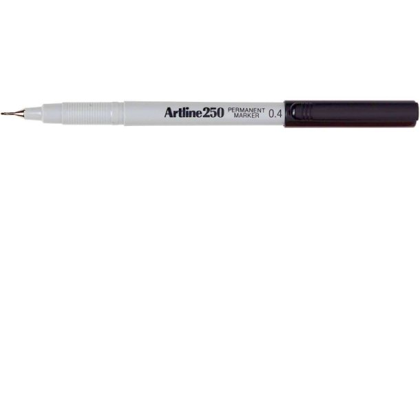 Artline permanent Marker 250 - plast Spids - 0,4 mm - sort