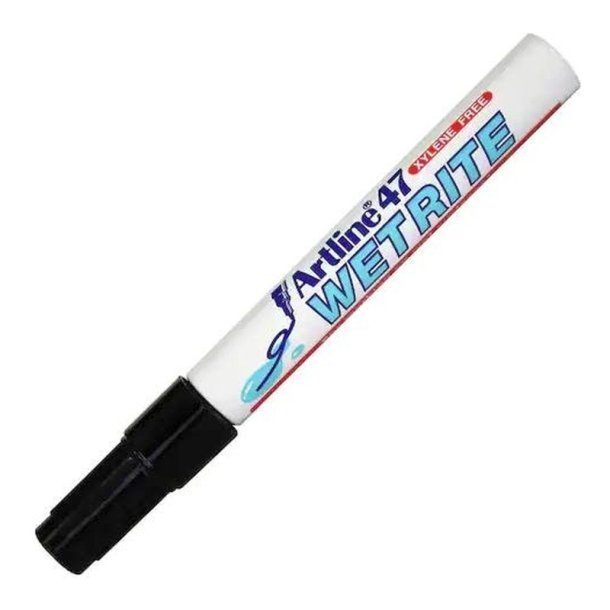 Artline permanent Marker 47 - Wetrite - til vde flader - rund Spids - 1,5 mm - sort