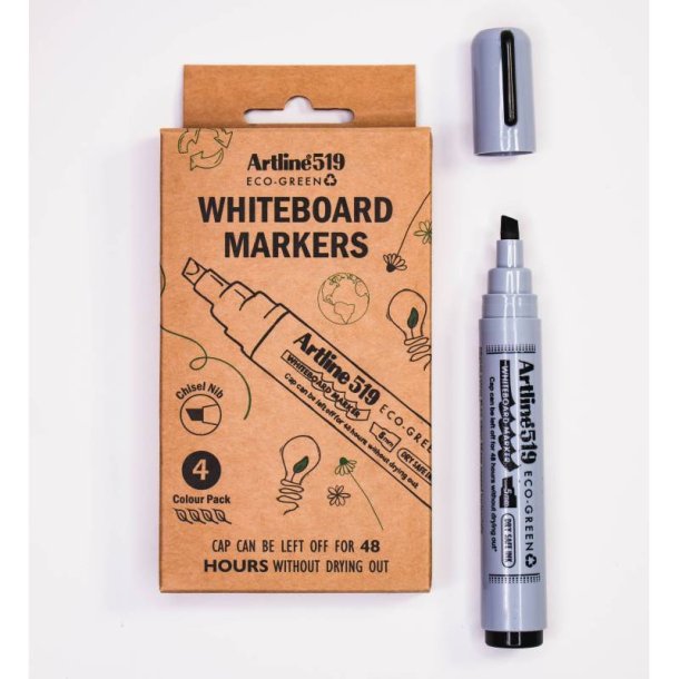 Artline whiteboard marker ECO-GREEN 4-s�t - skr� spids
