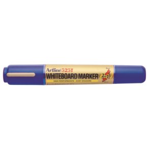 Artline whiteboard marker 2-i-1 bl� - dobbelt spids