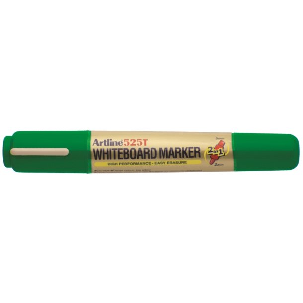 Artline whiteboard marker 2-i-1 gr�n - dobbelt spids