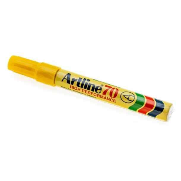Artline permanent Marker 70 - rund Spids - 1,5 mm - gul