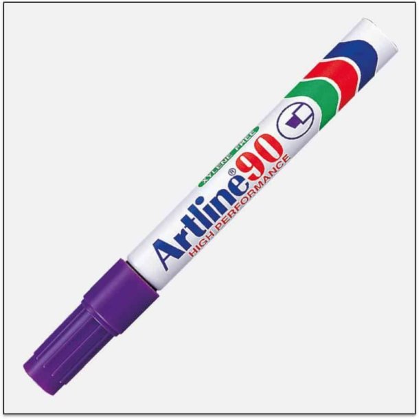 Artline permanent marker 90 - skr chisel Spids - 2,0-5,0 mm - lilla