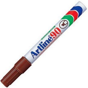 Artline permanent marker 90 - skr� chisel Spids - 2,0-5,0 mm - brun