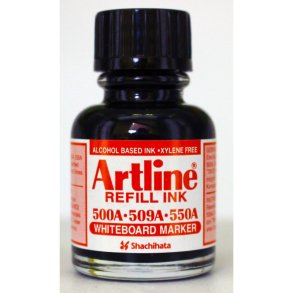 Artline whiteboard genopfyldningsbl�k sort - 20 ml