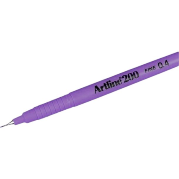 Artline 200 fineliner Drawing pen - 0,4mm lilla pen