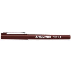Artline 200 fineliner Drawing pen - 0,4mm mrkebrun pen