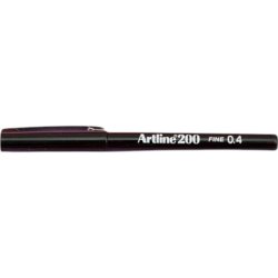 Artline 200 fineliner Drawing pen - 0,4mm sort pen
