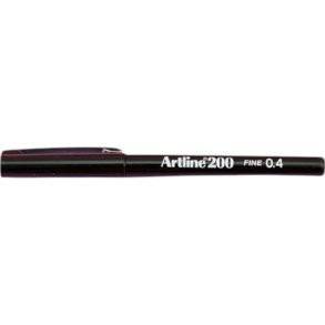 Artline 200 fineliner Drawing pen - 0,4mm sort pen