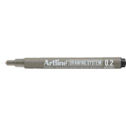 Artline 232 fineliner drawing pen - 0,2mm sort teknisk tegnepen