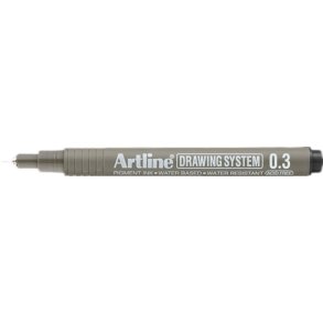 Artline 233 fineliner drawing pen - 0,3mm sort teknisk tegnepen