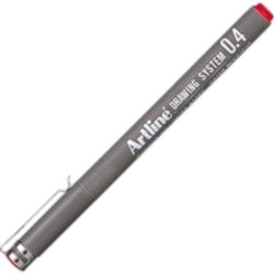Artline 234 fineliner drawing pen - 0,4mm rd teknisk tegnepen