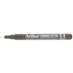 Artline 234 fineliner drawing pen - 0,4mm rd teknisk tegnepen