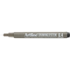 Artline 234 fineliner drawing pen - 0,4mm sort teknisk tegnepen