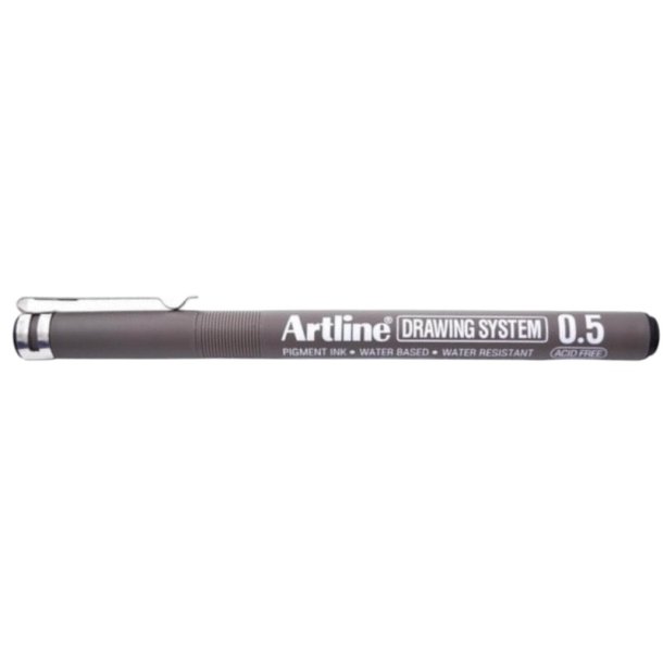 Artline 235 fineliner drawing pen - 0,5mm sort teknisk tegnepen