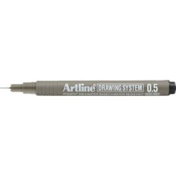 Artline 235 fineliner drawing pen - 0,5mm sort teknisk tegnepen