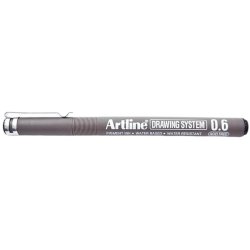 Artline 236 fineliner drawing pen - 0,6mm sort teknisk tegnepen