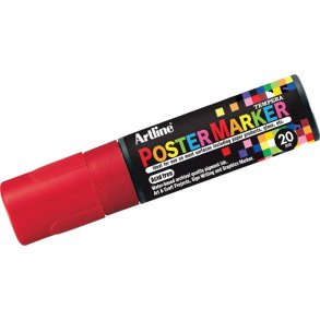 Artline Poster marker EPP-20 - 20mm flad Spids - rd marker