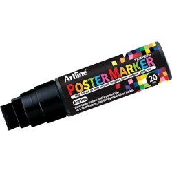 Artline Poster marker EPP-20 - 20mm flad Spids - sort marker