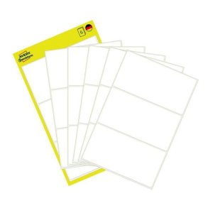 Avery etiketter - hvide p ark - 76,0mmx39,0mm - 18 etiketter - Permanent klbende