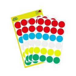 Avery 3089 runde selvklbende etiketter p ark - 18 mm - 96 perm. farvet etiketter