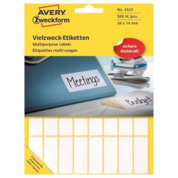 Avery etiketter - hvide p ark - 38,0mmx14,0mm - 928 etiketter - Permanent klbende