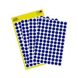Avery 3591 runde selvklbende etiketter p ark - 8 mm - 416 perm. bl etiketter