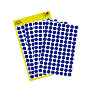 Avery 3591 runde selvklbende etiketter p ark - 8 mm - 416 perm. bl etiketter