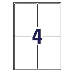 Avery Adresseetiketter - p A4 ark - 99,1mmx139,0mm - 1200 etiketter - Permanent klbende