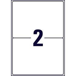 Avery Adresseetiketter - p A4 ark - 199,6mmx143,5mm - 600 etiketter - Permanent klbende