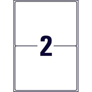 Avery Adresseetiketter - p A4 ark - 199,6mmx143,5mm - 600 etiketter - Permanent klbende