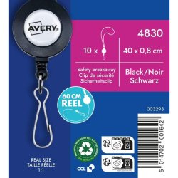 Avery N�glesnor - m/yoyo-hjul - sort - 10 stk.