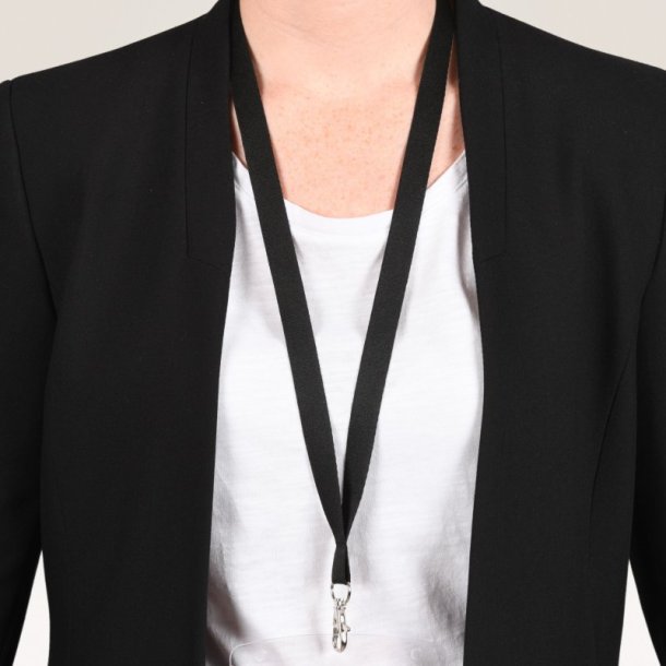 Avery N�glesnor - m/karabinhage - genbrugsplast - sort - 10 stk.