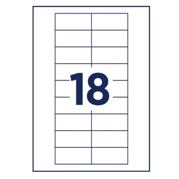 Avery Navneskilte-indstik - Badgepoint 30 - 65x30 mm - 180 stk.