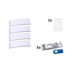Avery navneskilte - 68 x 22 mm - st�lramme - pakke med 5 s�t
