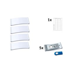 Avery navneskilte - 70 x 30 mm - st�lramme - pakke med 5 s�t