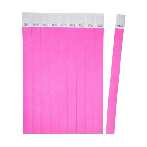 Avery Festivalarmb�nd - Tyvek - pink - 500 stk.