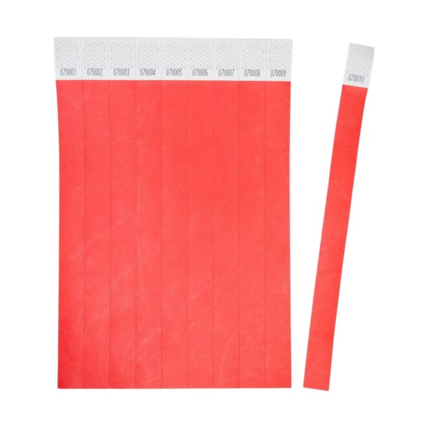 Avery Festivalarmb�nd - Tyvek - r�d - 500 stk.