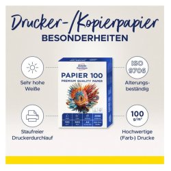 Avery kopipapir - A4 - Bright hvid -100g - FSC - 500 ark pr. pakke