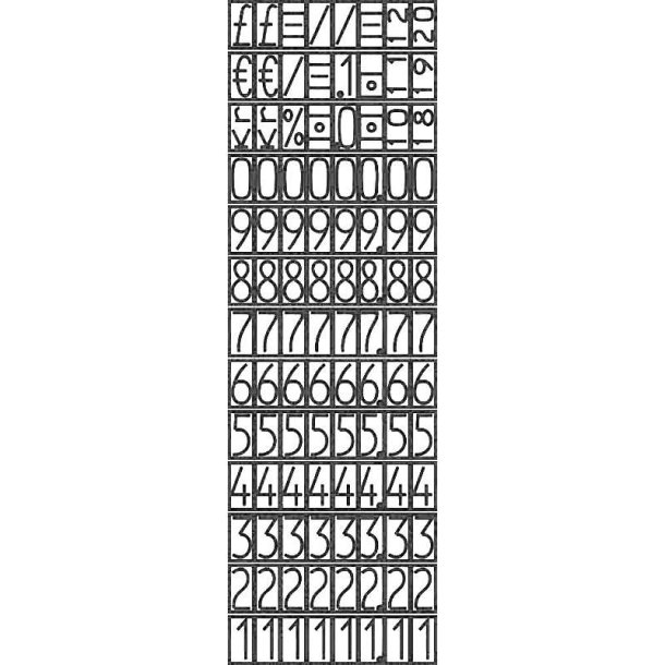 Avery prispistol 826 - 1 linie - 8 tegn - 26x12 labels