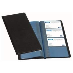 Bantex Visitkortmappe - sort - til 96 visitkort
