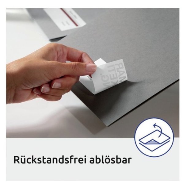 Avery etiketter - hvide p A4 - 35,6mmx16,9mm - 2400 etiketter - aftagelige og flytbare