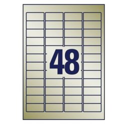 Avery IT-etiketter - slv p A4 ark - Permanent polyester - 47,7x21,2mm - 960 etiketter