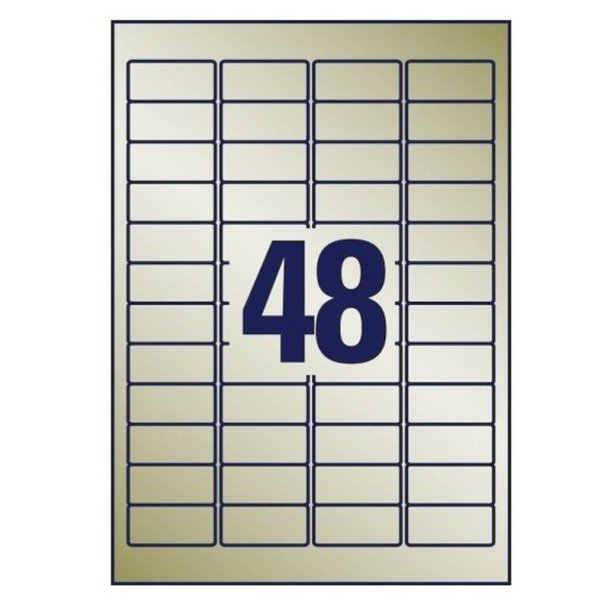 Avery IT-etiketter - slv p A4 ark - Permanent polyester - 47,7x21,2mm - 960 etiketter